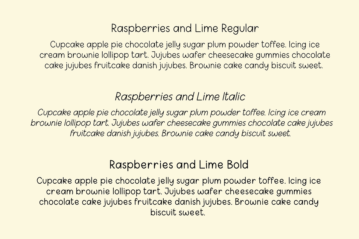 Raspberries and Lime Cute Font, a Handwritten Font by Sofia Skoog (Photo 10 of 10)