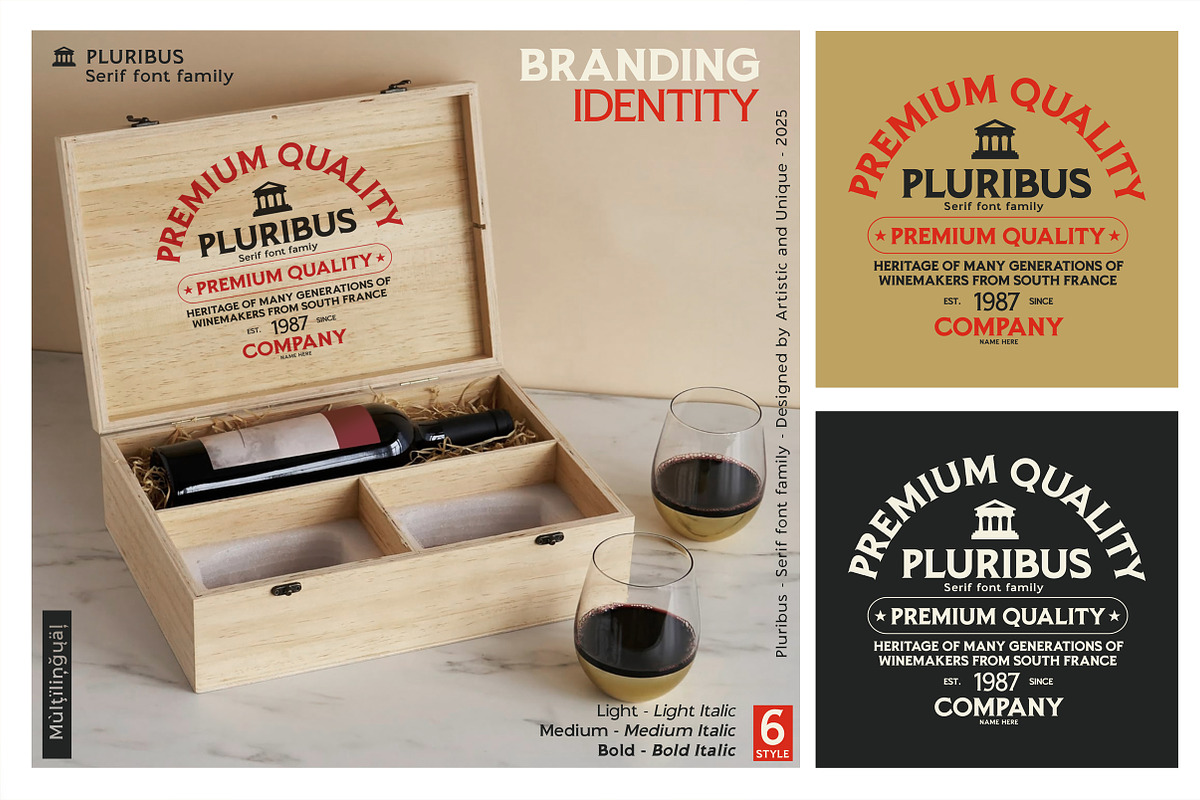 Pluribus - Serif font family, a Serif Font by Artistic & Unique (Photo 11 of 15)