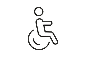 wheelchair icon, disabled