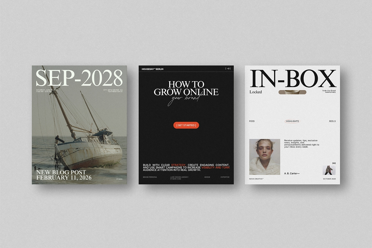 ZUNO | Instagram Post Bundle, a Social Media Template by The Aesthetic Studio (Photo 8 of 10)