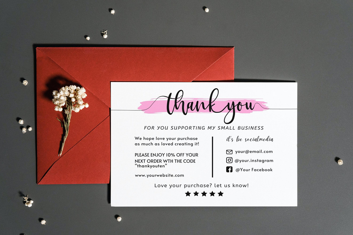 Thank You Card For Small Business, a Flyer Template by Oskar Wantopi (Photo 8 of 12)
