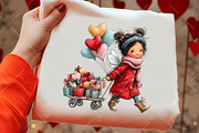 Whimsical Valentine Fairy Clipart, an Illustration by OK Design (Thumbnail 5 of 6)