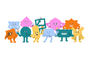 Geometric shapes set + backgrounds, an Object Illustration by PaperTrident (Thumbnail 2 of 6)