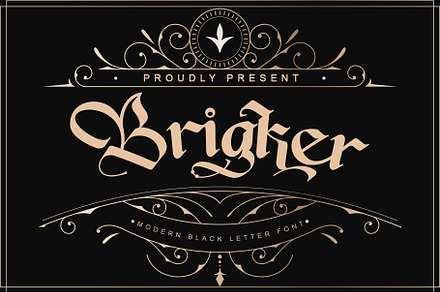 Brigker, a Blackletter Font by Letterara