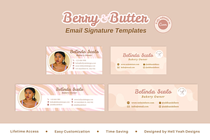 Bakery Email Signature Templates, an Email Template by Hell Yeah Designs