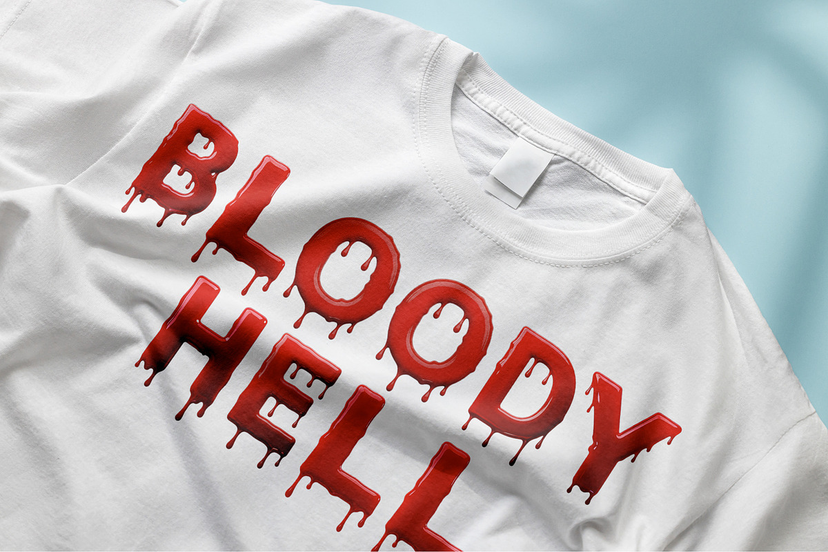 Blood 3D Font, a Font by Loudoun Design Co. (Photo 5 of 6)