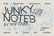Junky Notes Typeface, a Handwritten Font by softulka (Thumbnail 1 of 6)