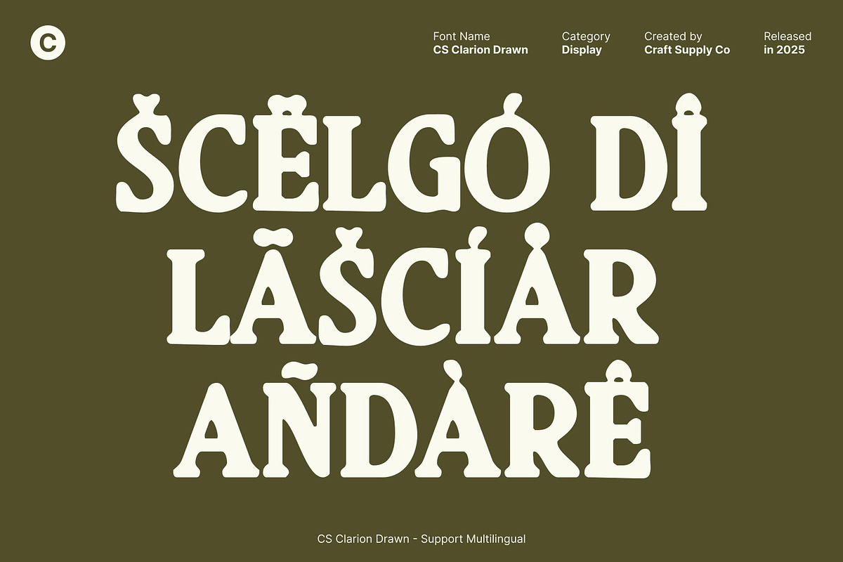 CS Clarion Drawn, a Serif Font by Craft Supply Co. (Photo 6 of 8)