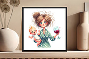 Funny Mothers Day Clipart, an Illustration by DreamCafeArt (Thumbnail 6 of 6)