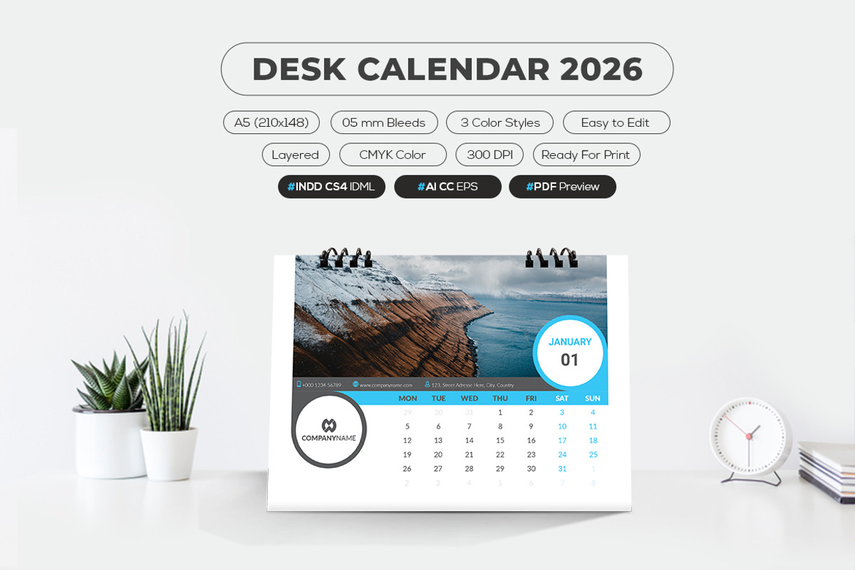 Printable 2026 Calendar A5 Size