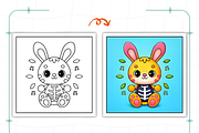 Spooky Easter Coloring Pages, a Seasonal Illustration by Ink Gallery (Thumbnail 5 of 9)