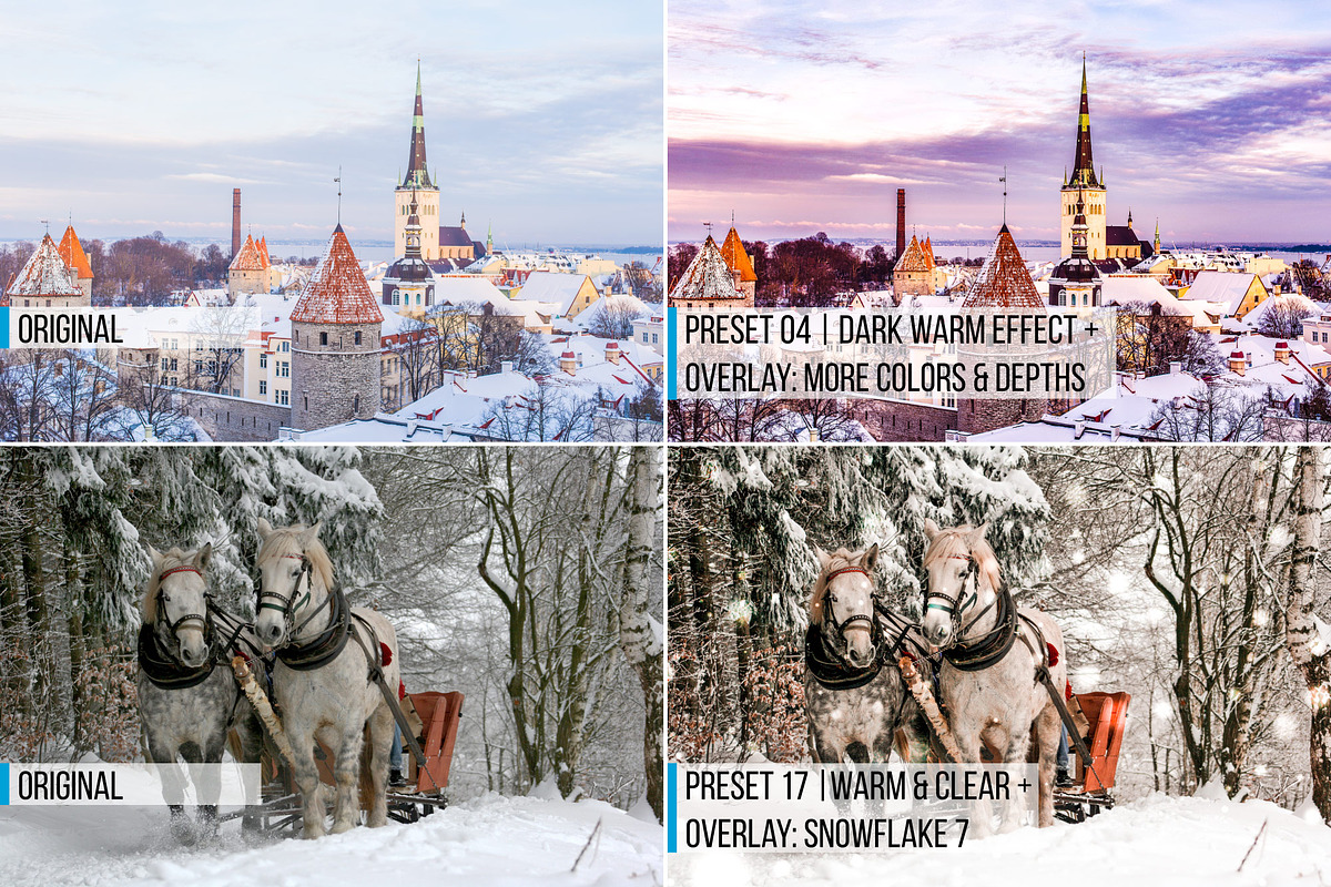 54 Winter Lightroom Presets preview 2