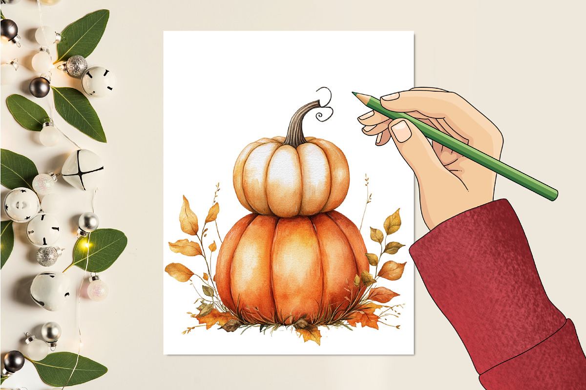 Autumn Sublimation Clipart, a Seasonal Illustration by RobertsArt (Photo 3 of 7)