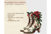 Christmas Shoes Clipart PDF, an Illustration by Memories By Lea (Thumbnail 5 of 7)