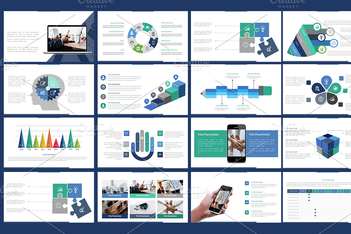 Infographics PPT Presentation Pack, a Presentation Template by MotoCMS (Photo 2 of 2)