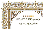 Gold arabic tazhib border design, a Templates & Theme by Artemieva Kateryna (Thumbnail 2 of 2)