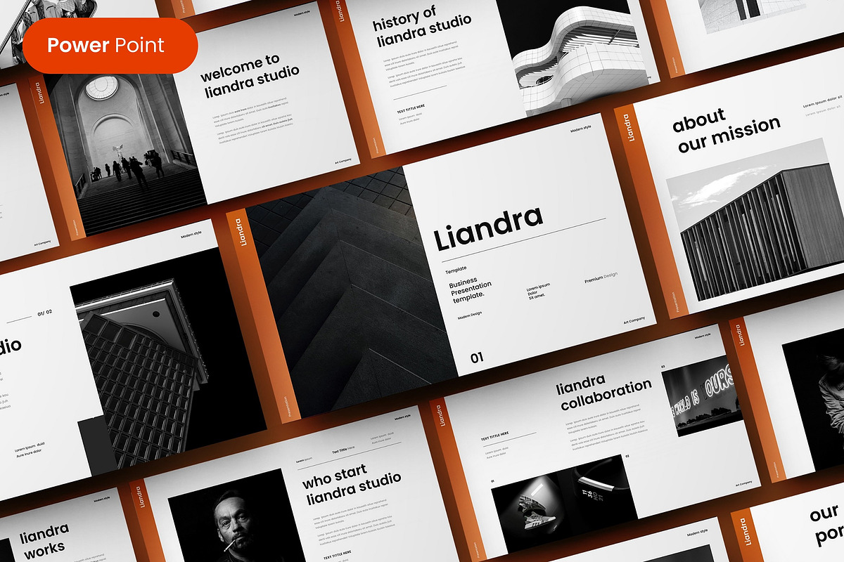 Liandra - Business PowerPoint, a Presentation Template by Dens Creative Studio (Photo 1 of 6)