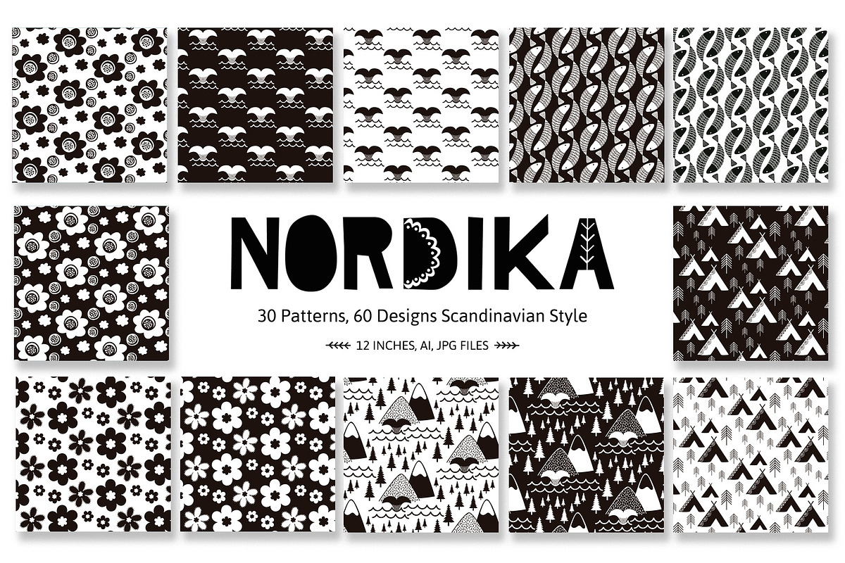 Nordika Seamless Patterns, a Pattern Graphic by Chus Moreno Studio (Photo 7 of 9)