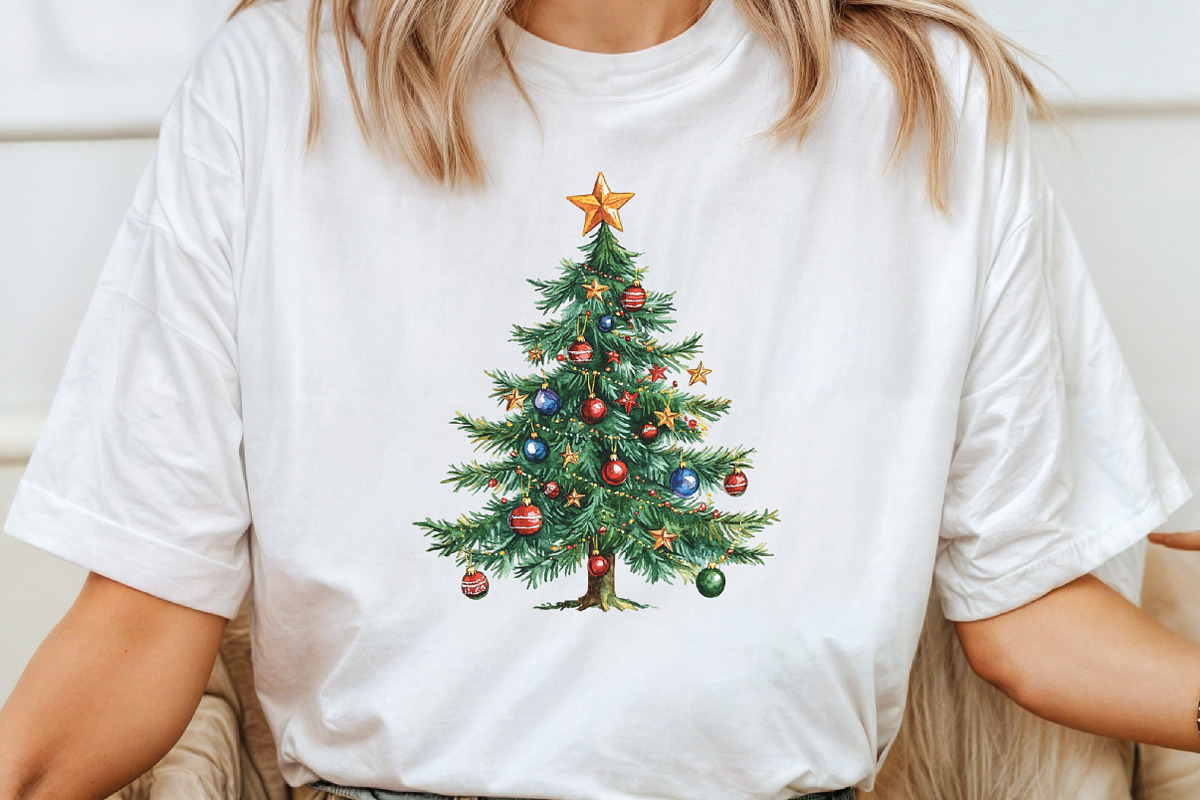 embroidered Christmas PNG sublimatio, an Illustration by CraftArtStudio (Photo 4 of 6)