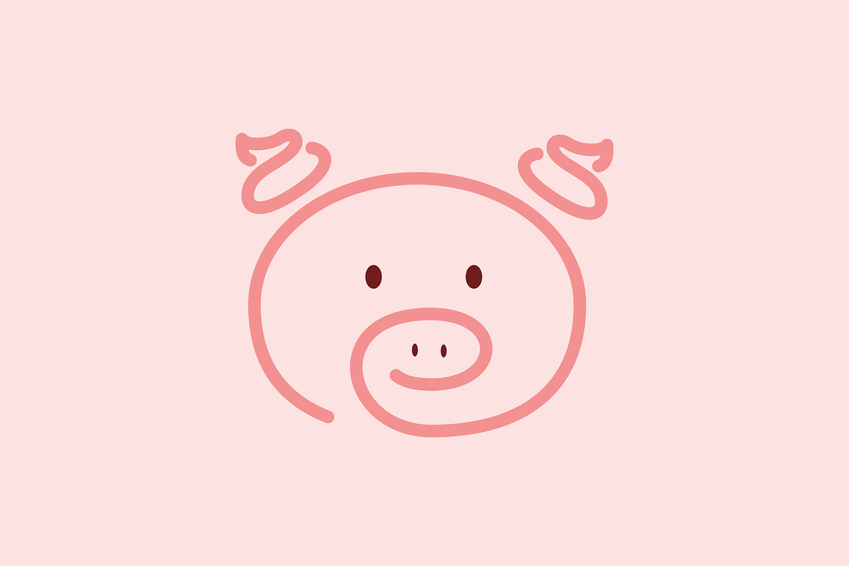 Piggy Roll Cake Logo, a Branding & Logo Template by thetelly