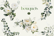 Watercolor wedding white peonies, a Decorative Illustration by MariGraphic boutique (Thumbnail 2 of 10)