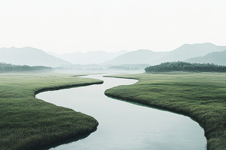 Majestic River Landscape, a Nature Photo by HubbaDigitals
