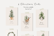 Watercolor Woodland Christmas, an Animal Illustration by Jenteva Art (Thumbnail 2 of 14)