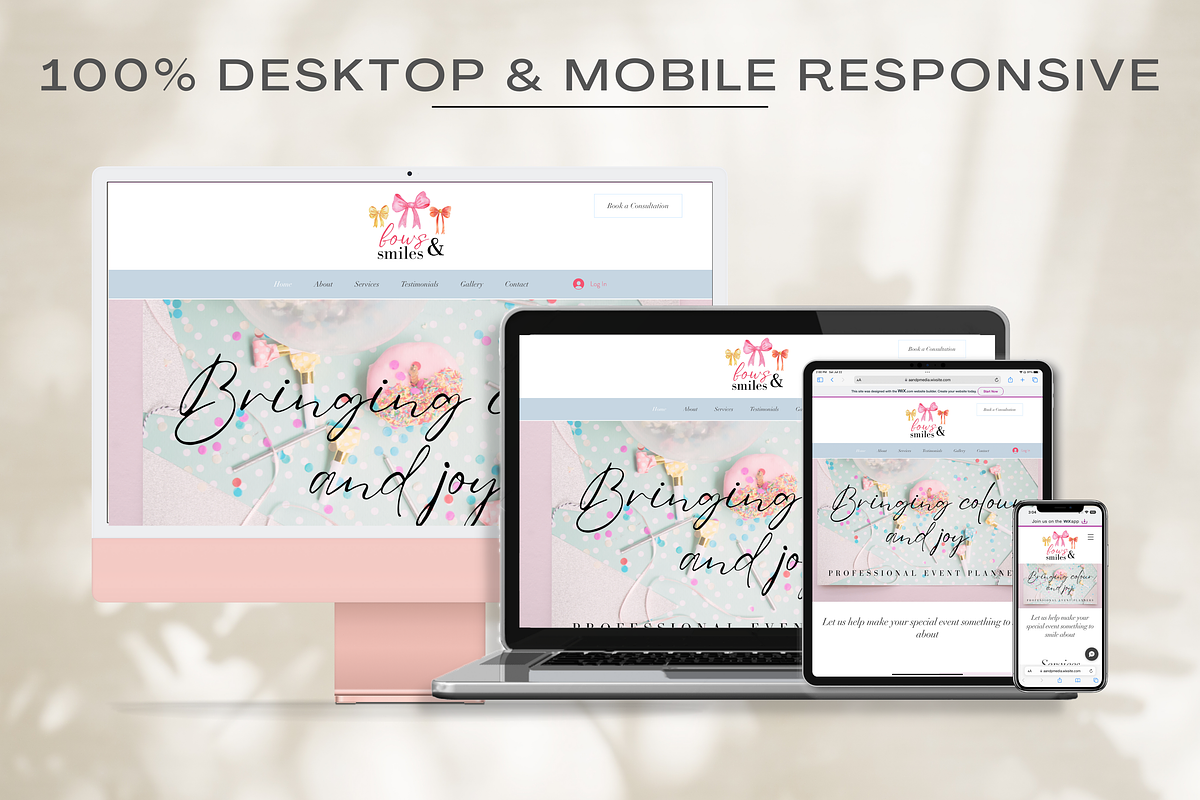 Wix Website Design for Event Planner, a Websites & App Template by Cosmic Design (Photo 7 of 9)