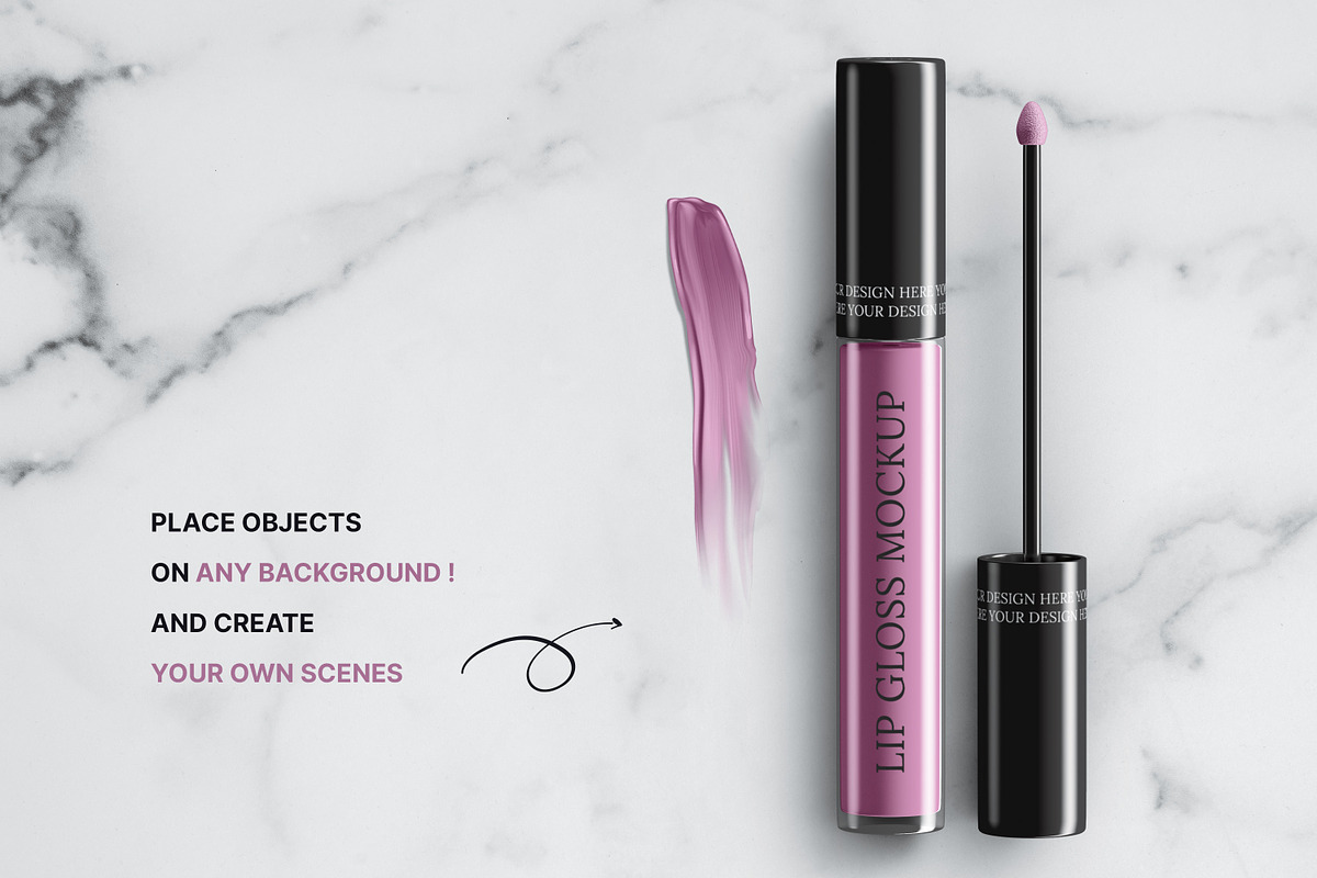 Cosmetic Make Up Lip Gloss Mockup, a Packaging Mockup by mocko (Photo 4 of 4)
