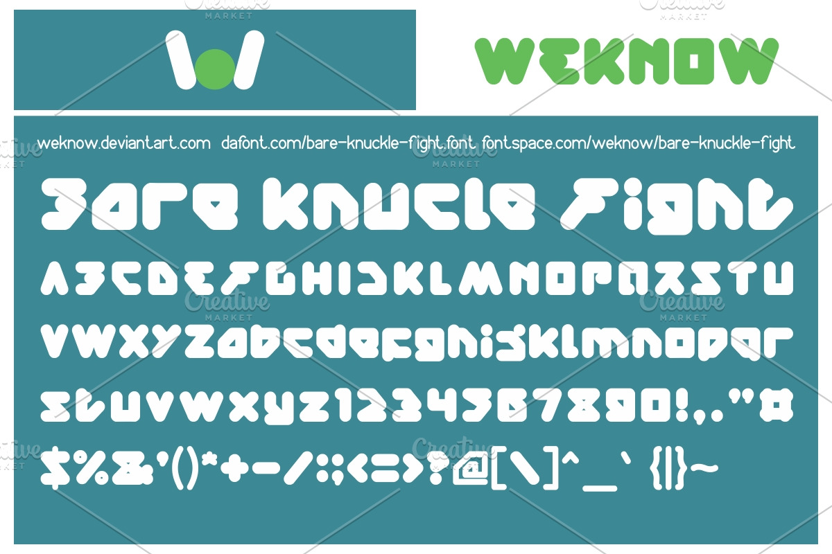 barknuckle fight font preview 3