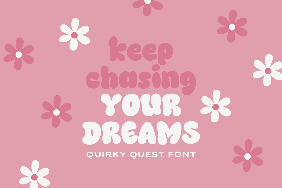 Quirky Quest - Bubble Display Font, a Sans Serif Font by Get Studio (Photo 4 of 9)