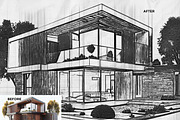Architectural Pencil Sketch Pro, an Action Add-On by Studio Retouch (Thumbnail 9 of 11)