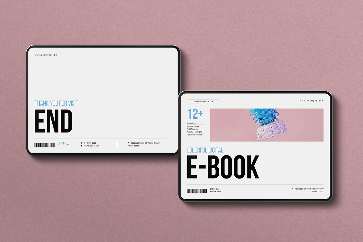 Minimal E-book and Magazine Template, a Magazine Template by E-Type (Photo 8 of 8)