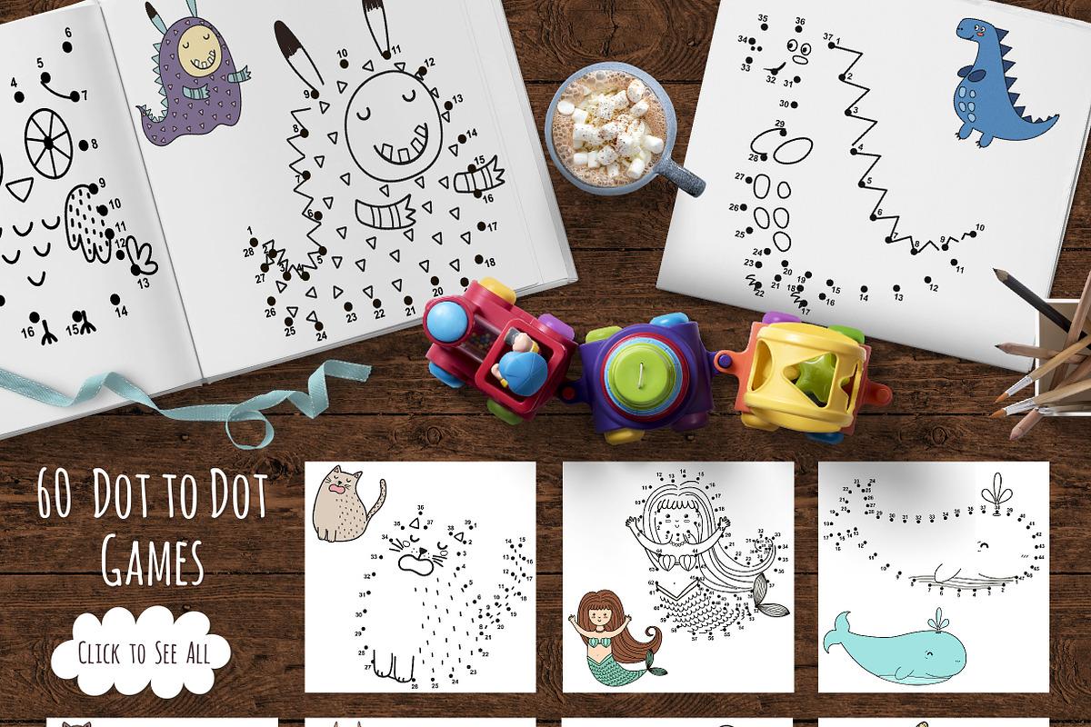 Dot to Dot Games Collection, an Animal Illustration by Gulnara Sabirova (Photo 3 of 7)