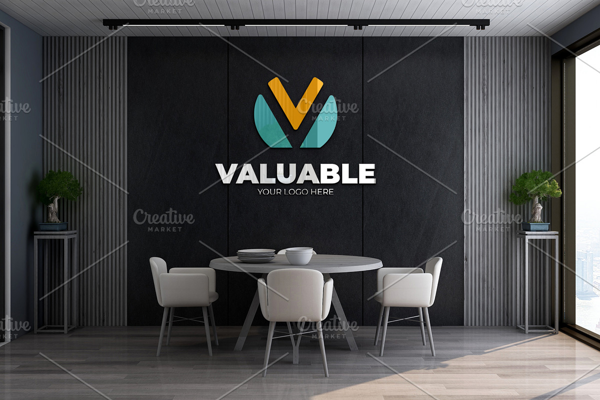 PSD Office Meeting Room Wall Mockup, a Product Mockup by Ayy (Photo 9 of 13)