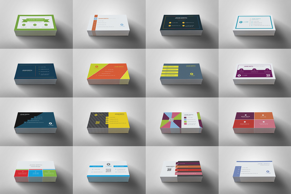100 Minimal Business Cards Bundle, a Business Card Template by Carlos Fernando (Photo 6 of 7)