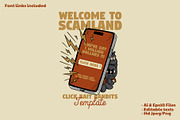two thieves hiding behind smartphone, a Branding & Logo Template by Judsart (Thumbnail 1 of 3)