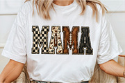 Preppy Football Mama Checkered PNG, a Seasonal Illustration by Canvas Craft (Thumbnail 3 of 6)