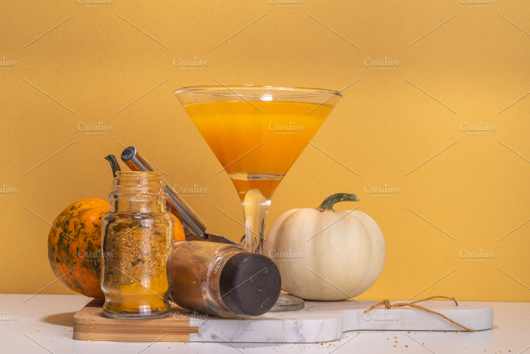 Sweet pumpkin martini cocktail, a Food & Drink Photo by Rimma
