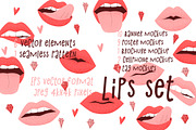 Lips vector set, a Graphic by Cute art (Thumbnail 1 of 8)
