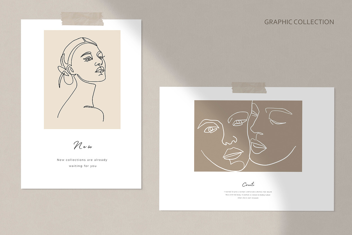 Woman Minimal Line Art Collection, an Illustration by ms Julia Nova (Photo 3 of 6)