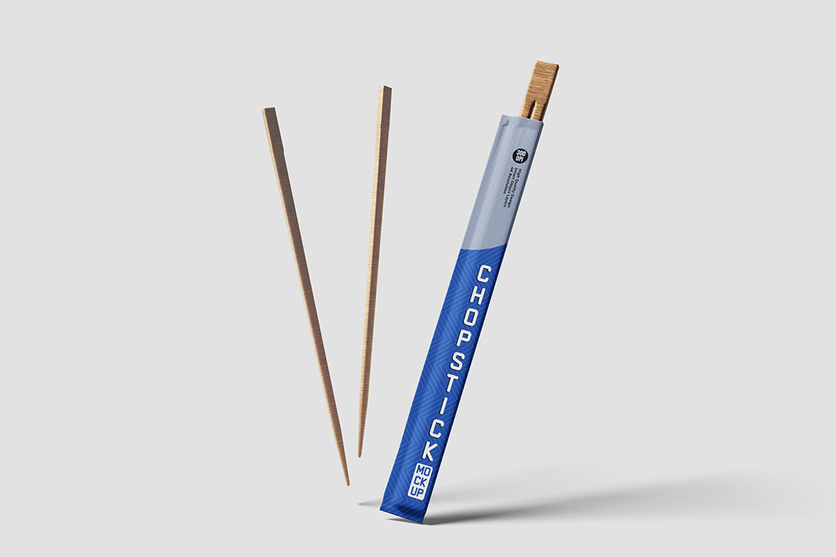 Modern Chopstick Mockup For Branding, an Advertising Mockup by bimockup (Photo 6 of 6)