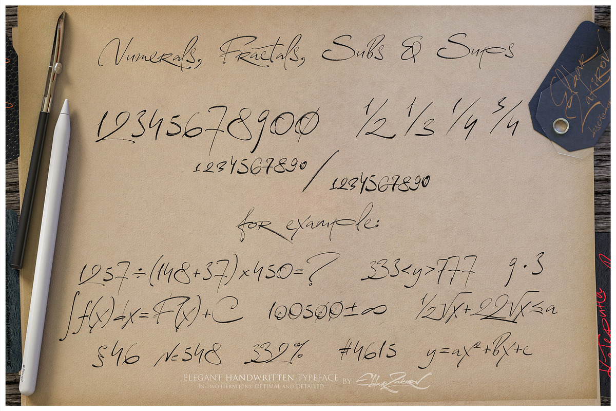 Reissfeder: Handwritten Typeface, a Handwritten Font by Eldar Zakirov's (Photo 25 of 29)