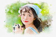 Classic Watercolor Painting Effect, an Action Add-On by liptouse (Thumbnail 2 of 11)