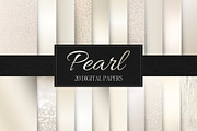 Pearl Digital Paper, Ivory Gradient, a Background Graphic by Business Chic (Thumbnail 1 of 6)