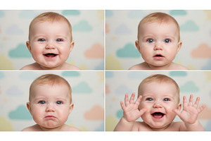 Series of four photographs featuring, a Background Photo by Igor Tichonow