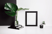 Minimal frame mockup with monstera, a Print Template by KateAedon (Thumbnail 2 of 2)