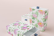 Watercolor pink peony illustrations, a Texture Illustration by svetodesign (Thumbnail 7 of 11)