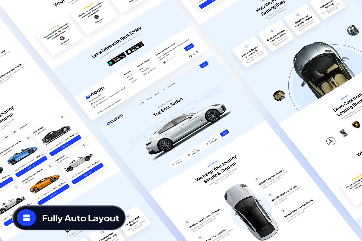 vroom - Car Rental Website UI Kit, an UI Kit Template by Creative Perspective (Photo 6 of 10)