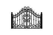 Ornate Wrought Iron Gate Vector Bund, an Illustration by Designs_River (Thumbnail 33 of 47)